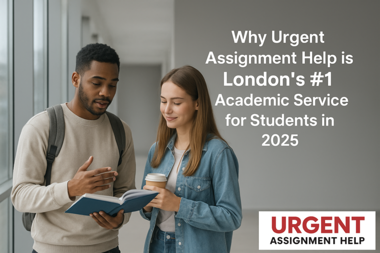 Students discussing assignment help services in London 2025.