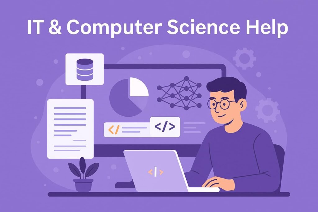 IT student developing a technical assignment
