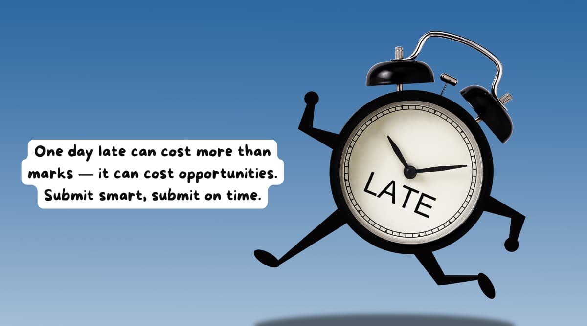 Late submission penalty UK — submit smart, on time. Late submission penalty UK — one day late can cost marks. Submit smart, on time.