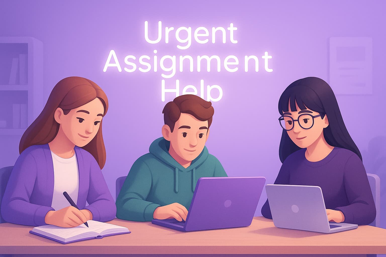 Professional Students Working on Assignments β Urgent Assignment Help UK