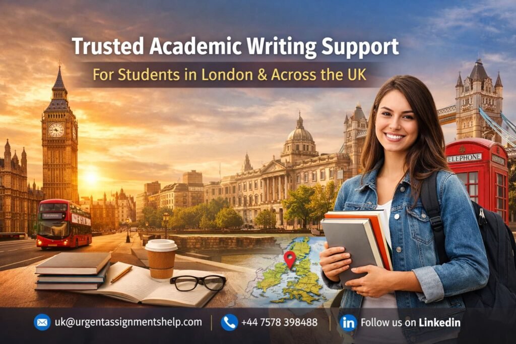 University student with books in central London